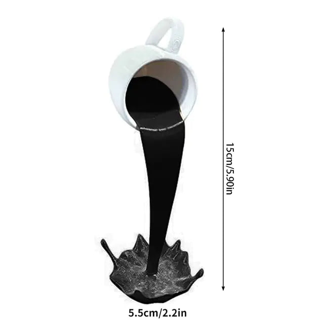 Estatuas de resina flotante taza de café arte escultura cocina hogar