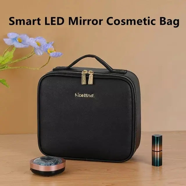 Estuche cosmético LED inteligente con espejo