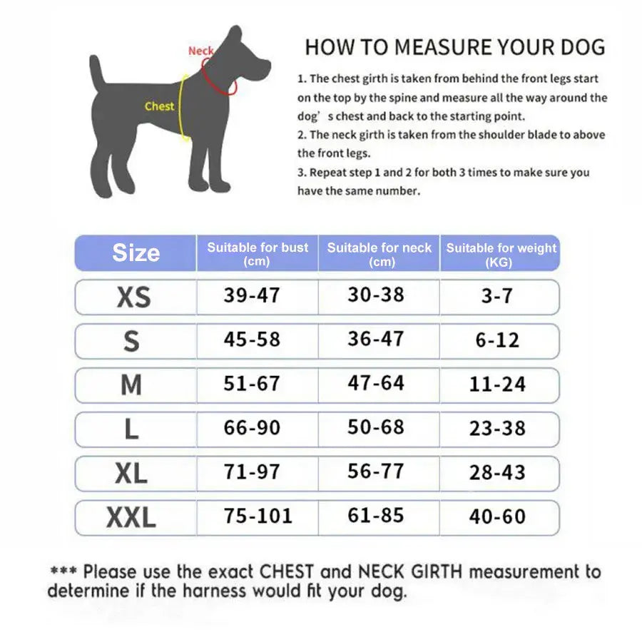 Personalized Reflective No-Pull Harness