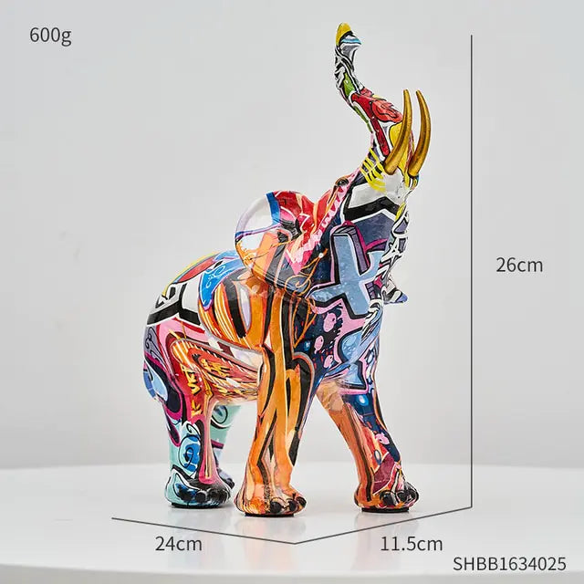 Pintura Arte Elefante Esculturas Y Figuras Decoración Moderna