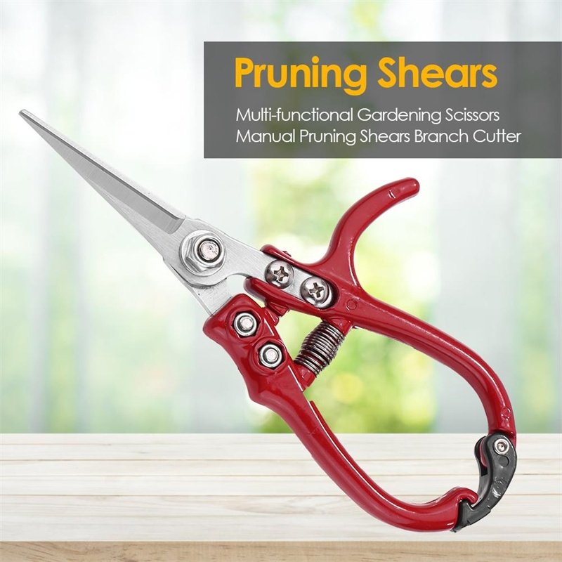 Multifunctional Garden Scissors Manual with Safety Buckle Stainless Steel