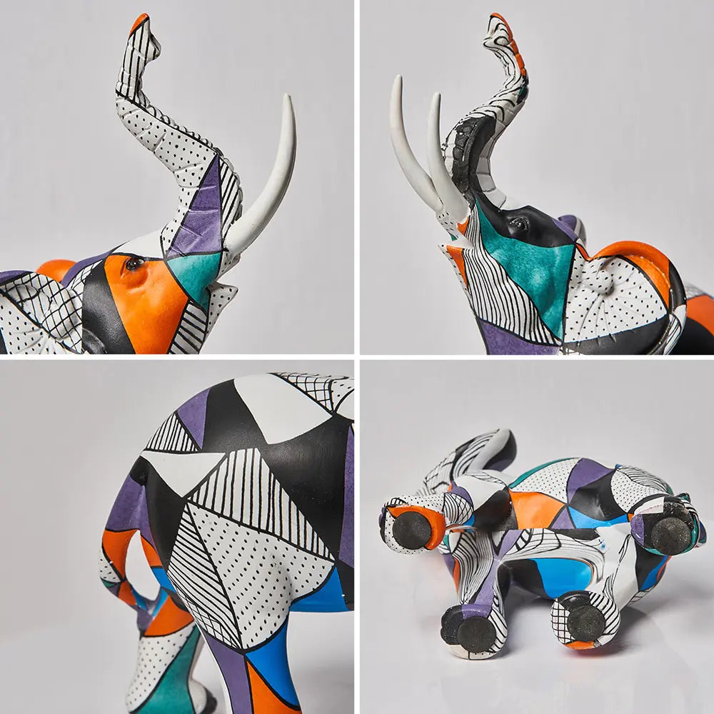 Pintura Arte Elefante Esculturas Y Figuras Decoración Moderna