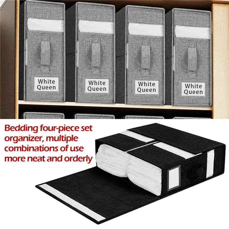 Caja de almacenamiento para juego de sábanas
