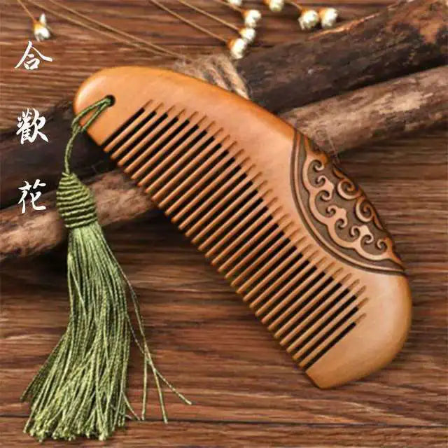Peine de madera de durazno viejo boutique engrosado