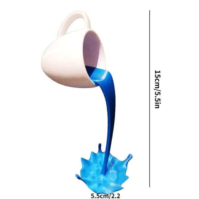 Estatuas de resina flotante taza de café arte escultura cocina hogar