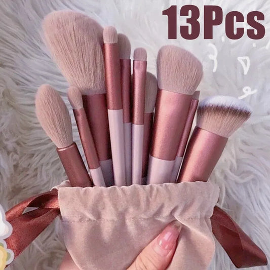 Juego de brochas de maquillaje de 13 piezas Beauty Essentials