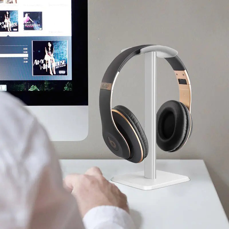 Soporte para auriculares de aluminio