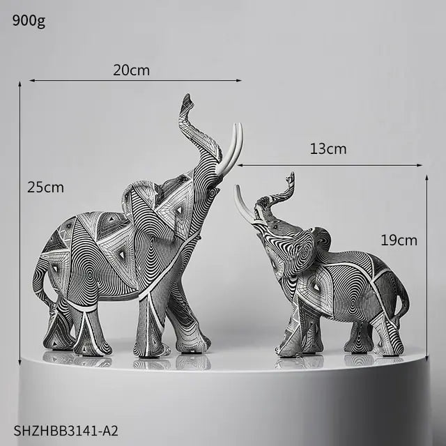 Pintura Arte Elefante Esculturas Y Figuras Decoración Moderna