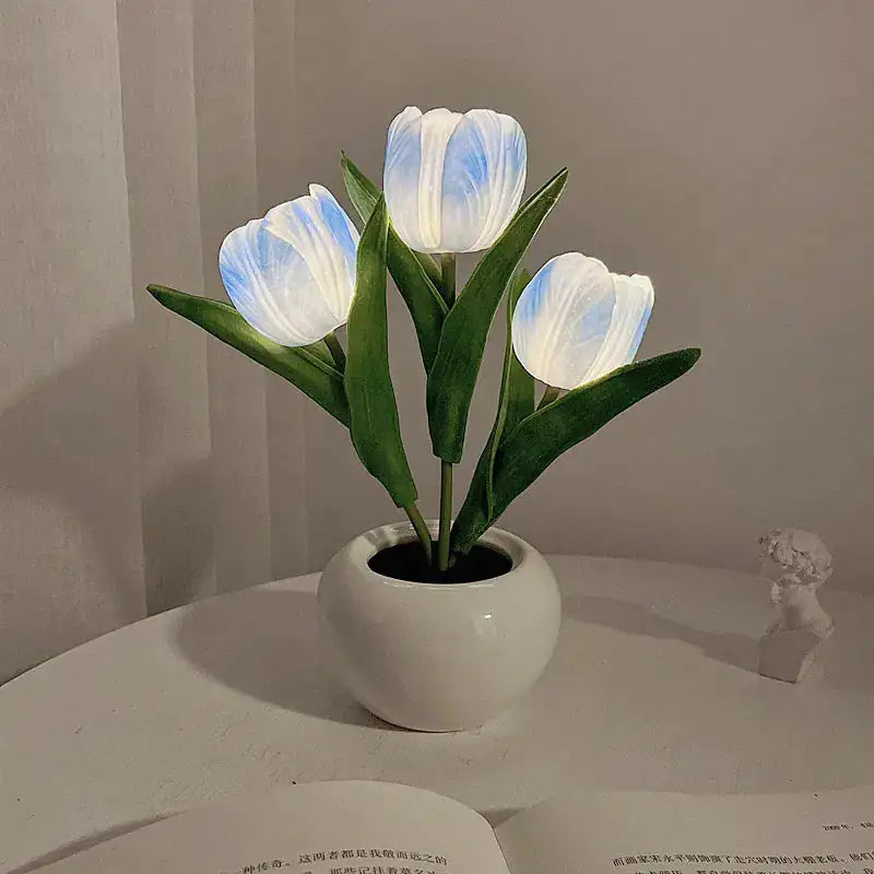 Lámpara LED de tulipán Flor de simulación nocturna