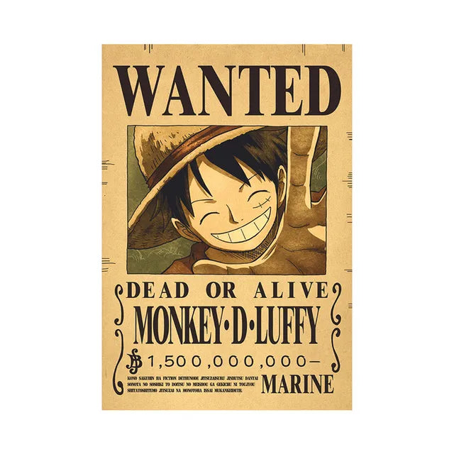 Anime Luffy Gear 5 One Pieces Se busca recompensa Pósters