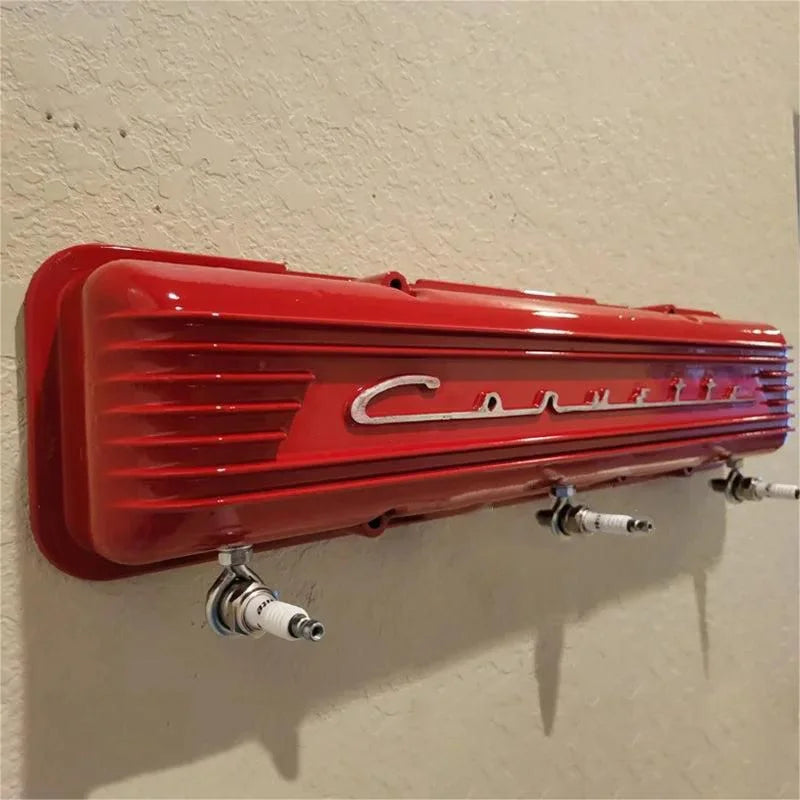 Perchero de pared con capó con guión vintage