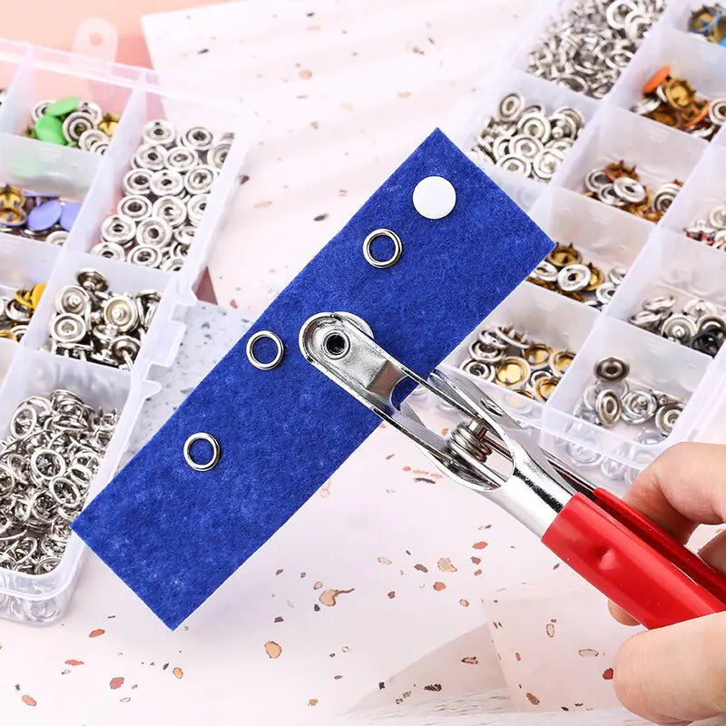 Metal Snap Button Fasteners Pliers Kit Tool