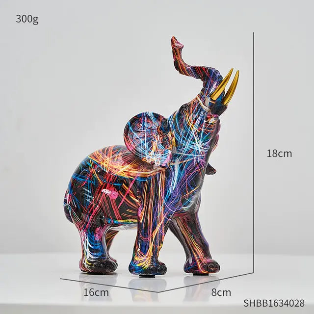 Pintura Arte Elefante Esculturas Y Figuras Decoración Moderna