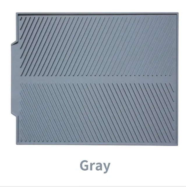 Estera de secado de platos de silicona grande