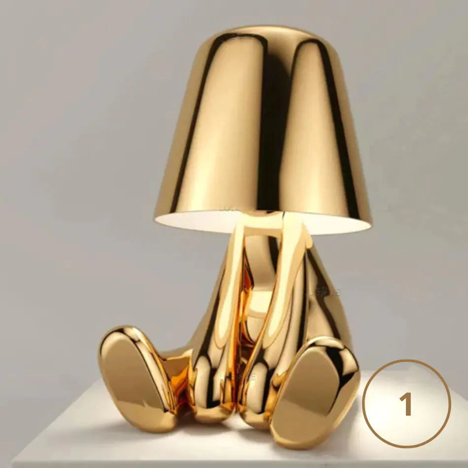 Luz nocturna del hombre dorado