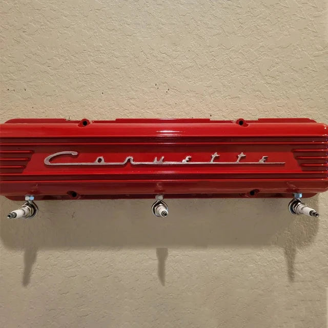 Perchero de pared con capó con guión vintage