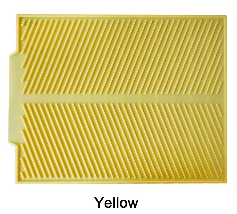 Estera de secado de platos de silicona grande