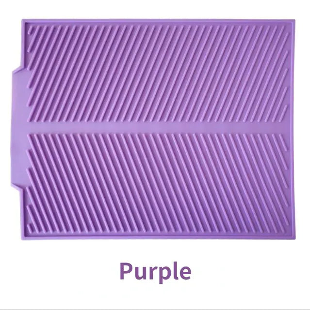 Estera de secado de platos de silicona grande