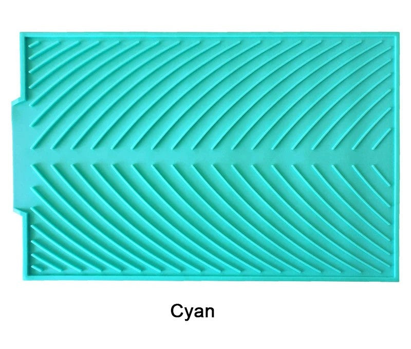 Estera de secado de platos de silicona grande