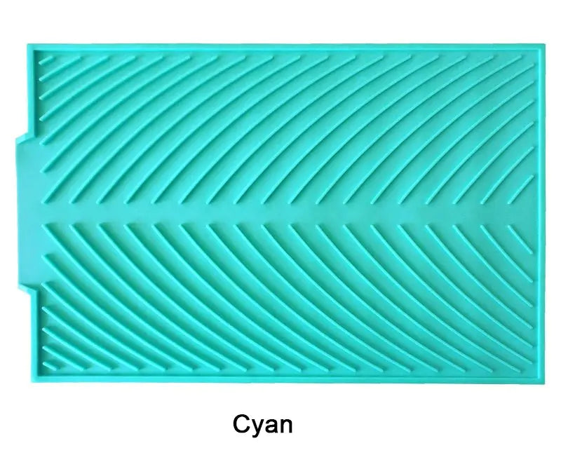 Estera de secado de platos de silicona grande