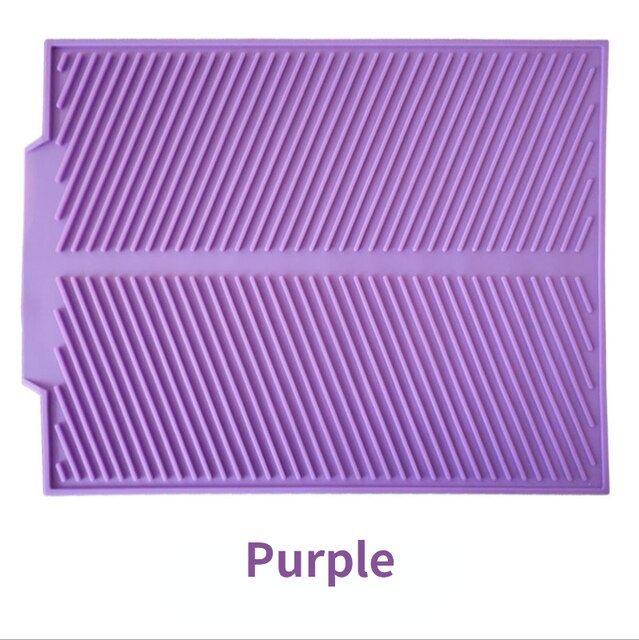 Estera de secado de platos de silicona grande