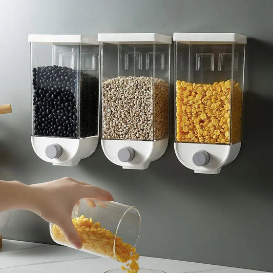 Wall-mounted cereal dispenser
