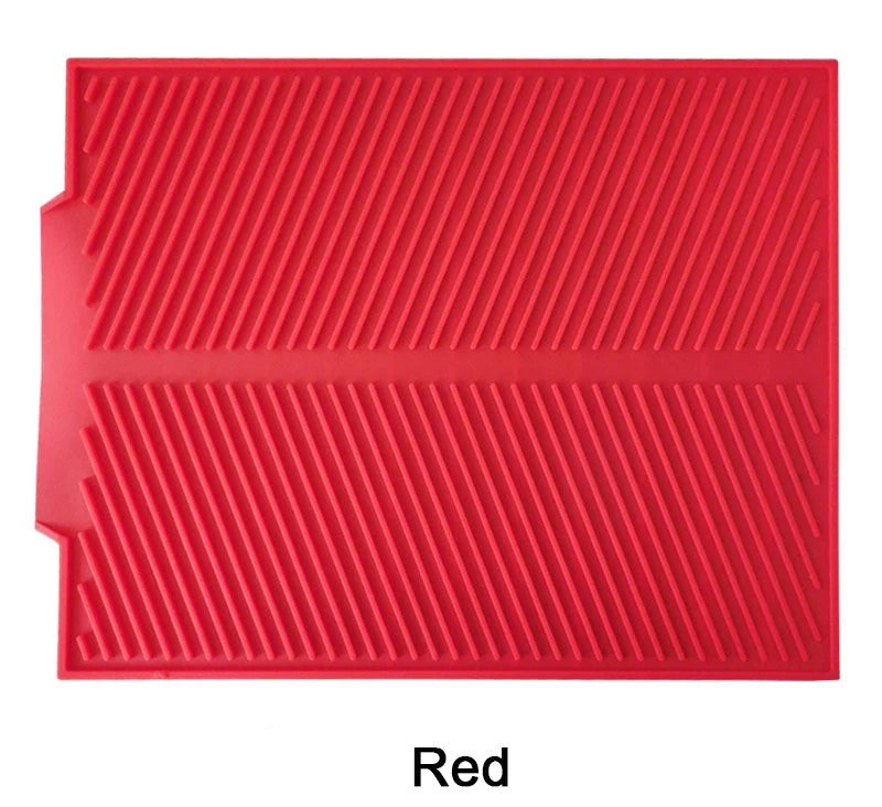 Estera de secado de platos de silicona grande