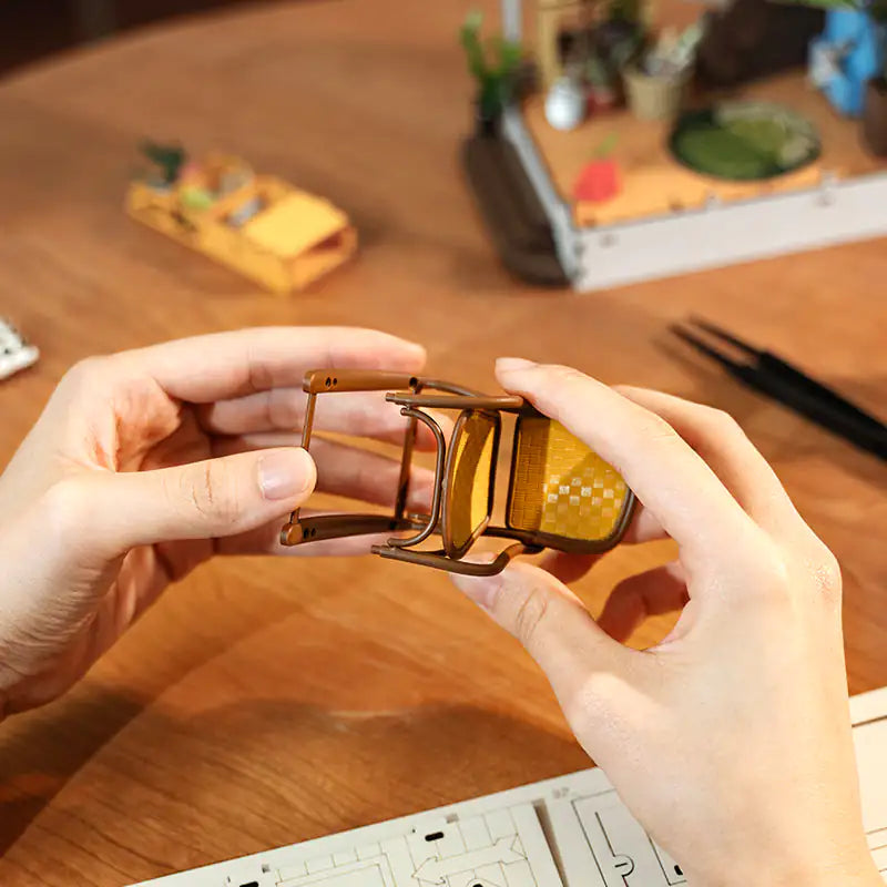 Kit de bricolaje de paisaje de libro de casa de jardín